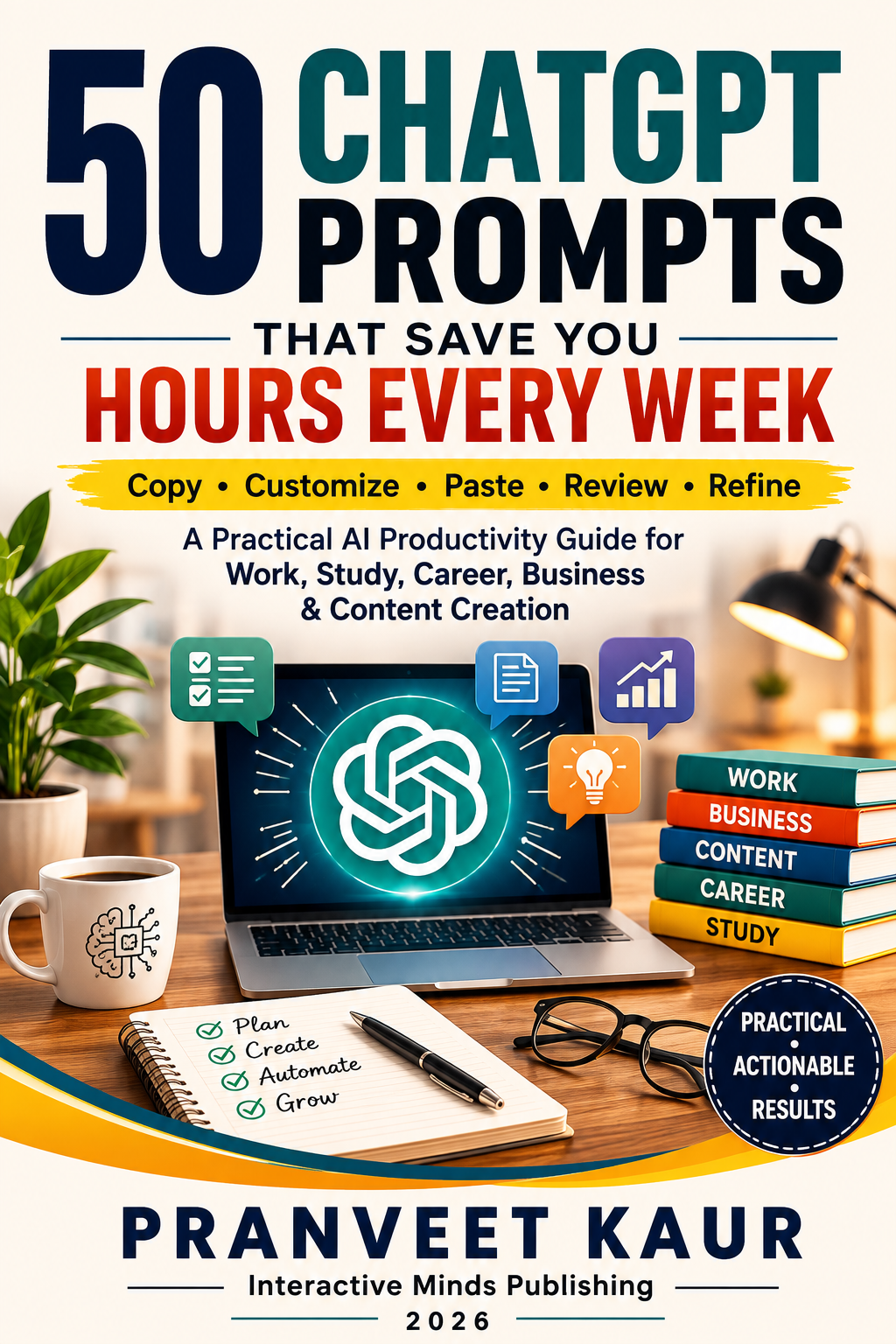 50 ChatGPT Prompts That Save You Hours Every Week by Pranveet Kaur